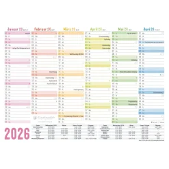 Tafelkalender A5 Value Rainbow
