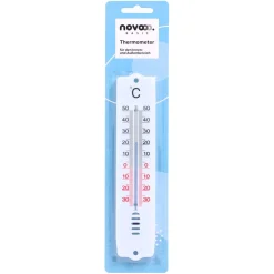 Thermometer aus Kunststoff, L = 20,8 x 4,4 cm, weiß