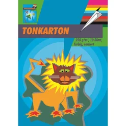 Tonzeichenkarton A3 farbig 220 g, 10 Blatt