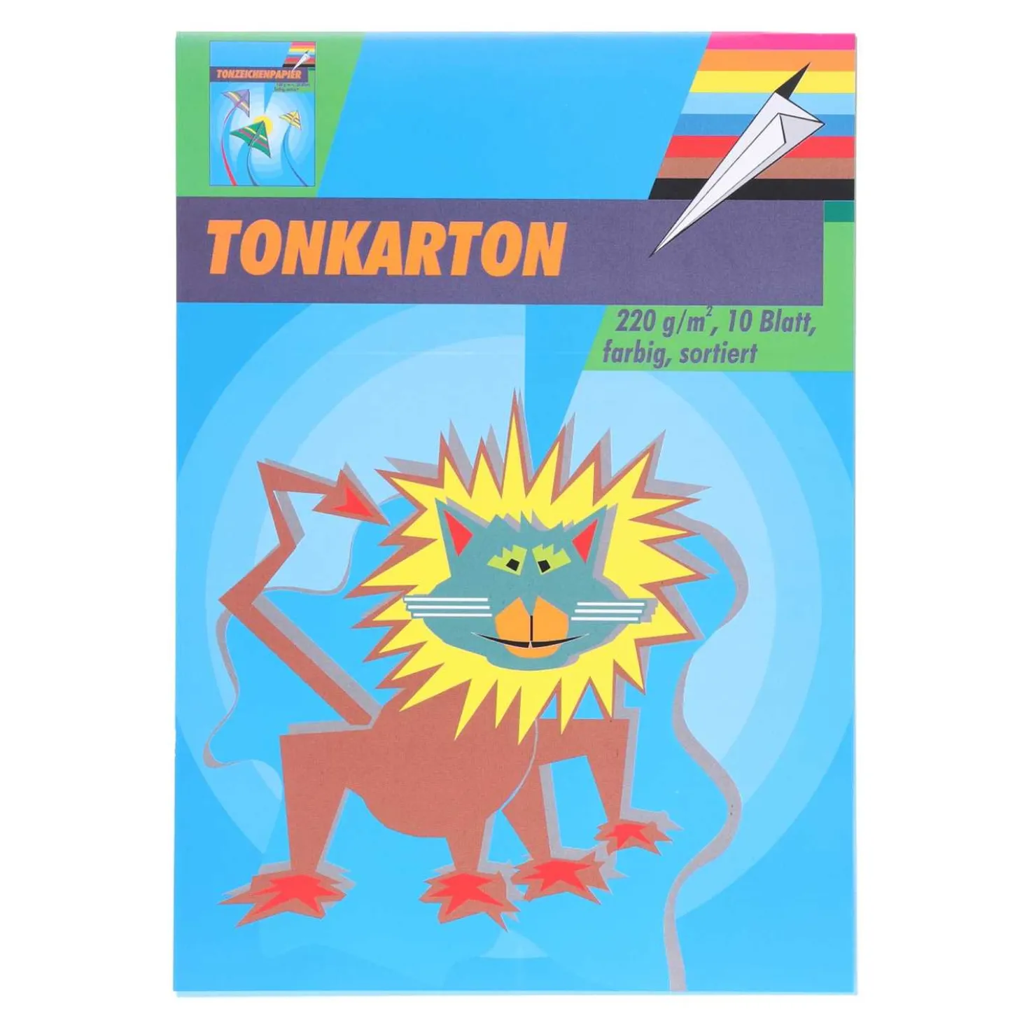 Tonzeichenkarton DIN A4, 220 g/m², 10 Blatt
