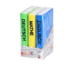Trendhaus Radierer Bücher, 3 Stück
