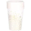 Trinkbecher Pappe, gold, 6 Stück