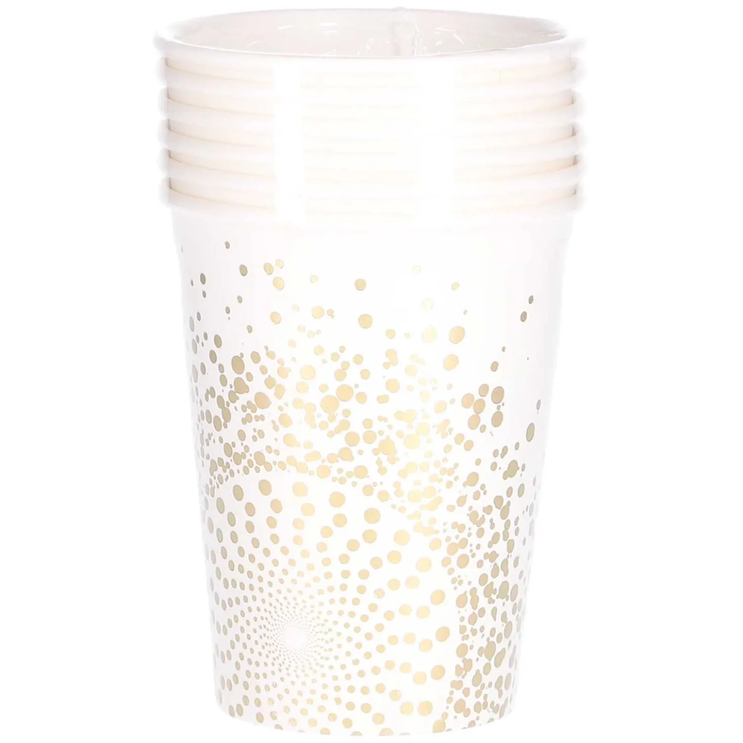 Trinkbecher Pappe, gold, 6 Stück
