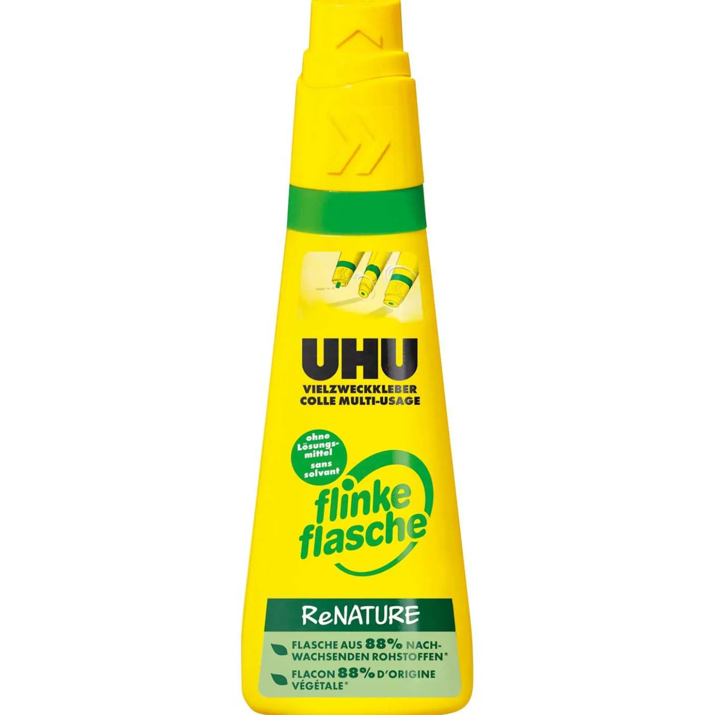 UHU Kleber Flinke Flasche ReNature lösemittelfrei, 100 g