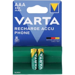 Varta Batterie Accu AAA 800mAh Recharge, 2 Stück