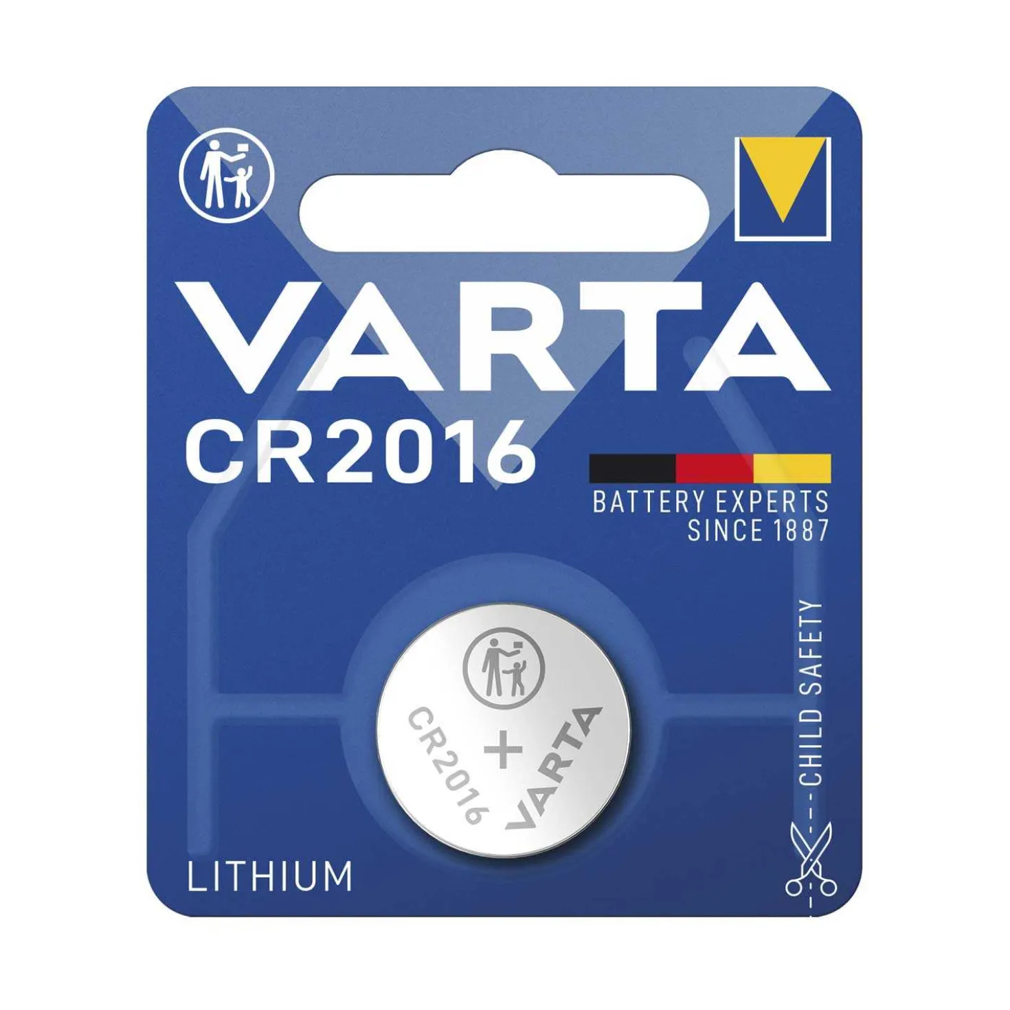 Varta Batterie Knopfzelle CR2016, 1 Stück