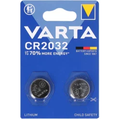 Varta Batterie Knopfzelle CR2032, 2 Stück