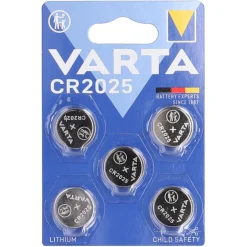 Varta Knopfzelle Batterie CR2025, 5 Stück