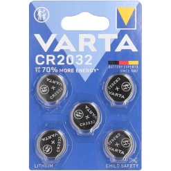 Varta Knopfzelle Batterie CR2032, 5 Stück
