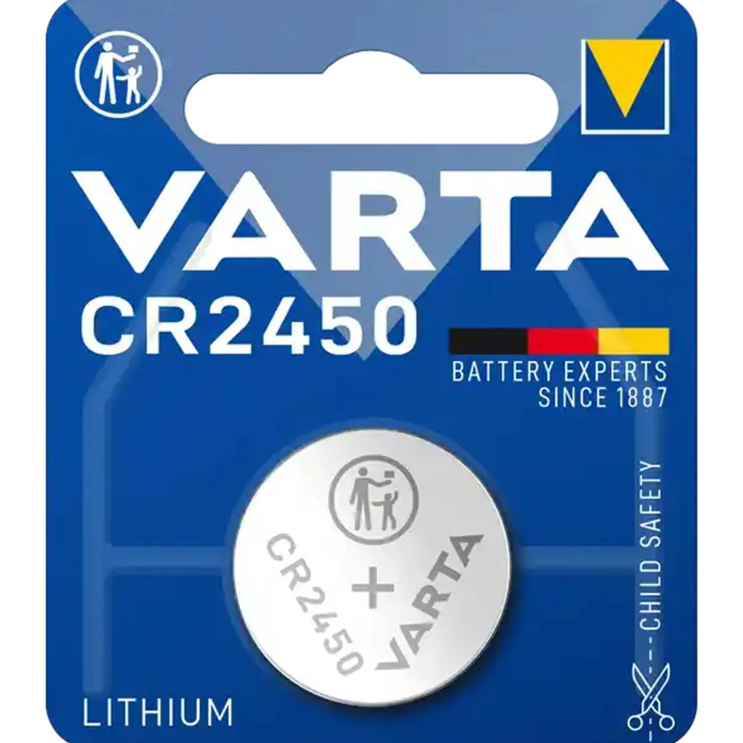 Varta Knopfzelle Batterie CR2450, 1 Stück