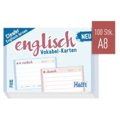 Vokabelkarten A8 Englisch 100 Stück