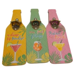 Wandflaschenöffner Cocktail, versch. Farben