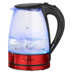 Wasserkocher Glas 1,7 l, rot