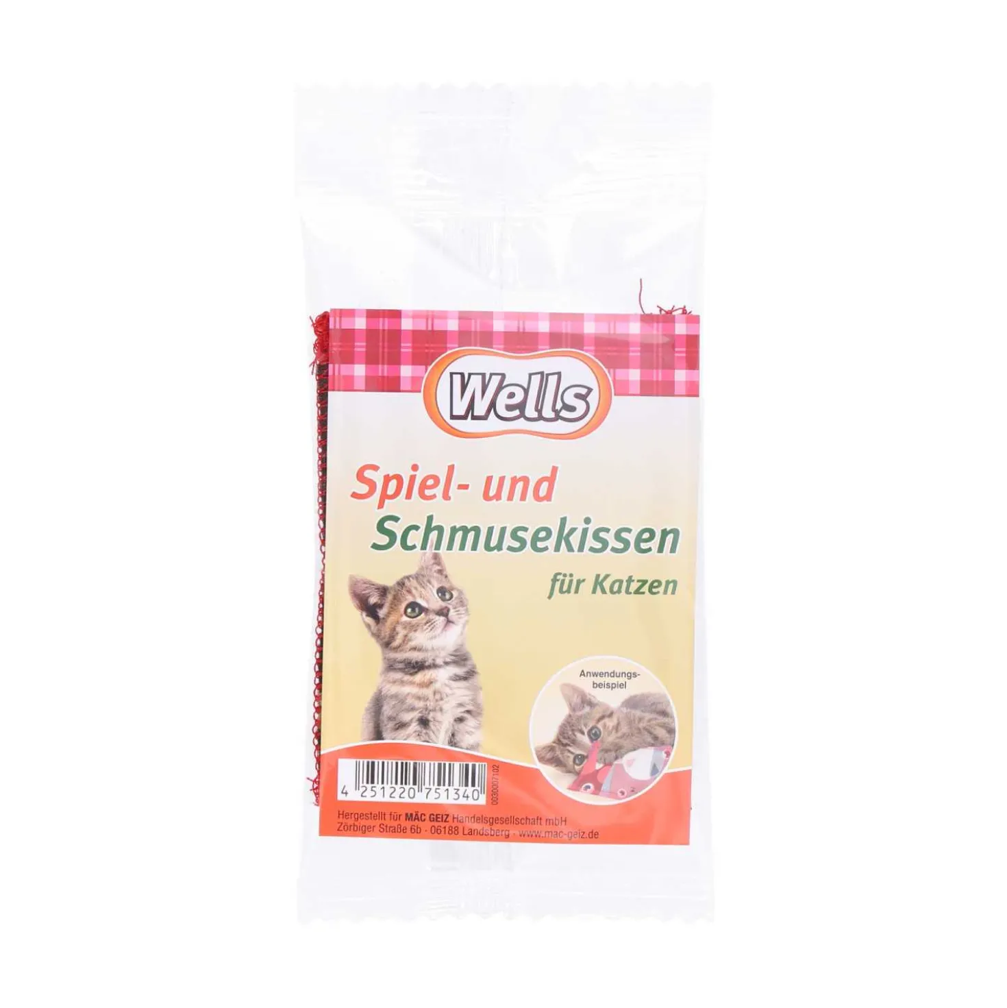 Wells Spielkissen und Schmusekissen für Katzen