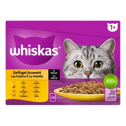 Whiskas Katzenfutter Pack Geflügel, 12 Stück