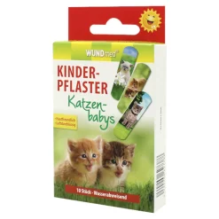 Wundmed Kinderpflaster Katze, 10 Stück