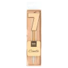 Zahlenkerze 7 bronze metallic
