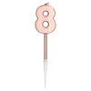 Zahlenkerze 8 rosé metallic