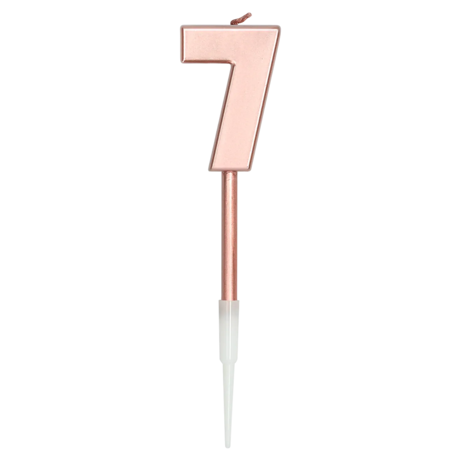 Zahlenkerze 7 rosé metallic