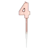 Zahlenkerze 4 rosé metallic