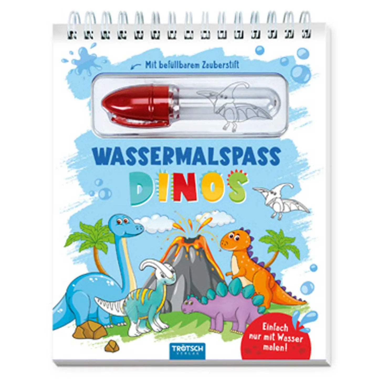 Zauber-Malbuch Dinos Wassermalspaß