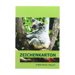 Zeichenkarton A4, 150 g/m², 10 Blatt