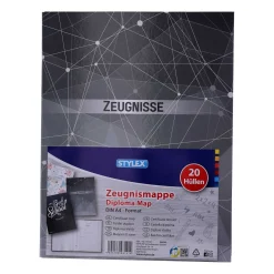 Zeugnismappe Hardcover mit 20 Hüllen für DIN A4-Dokumente